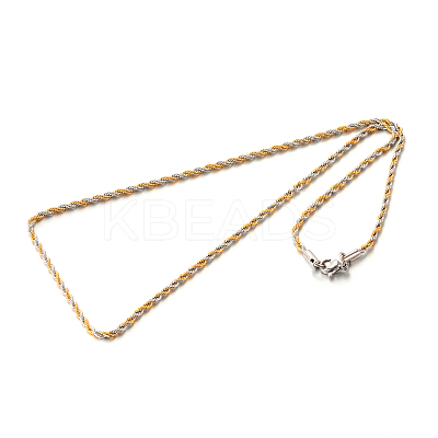 304 Stainless Steel Rope Chain Necklaces STAS-M174-012C-1