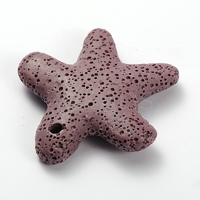Synthetic Lava Rock Big Starfish/Sea Stars Pendants G-O025-05A-1