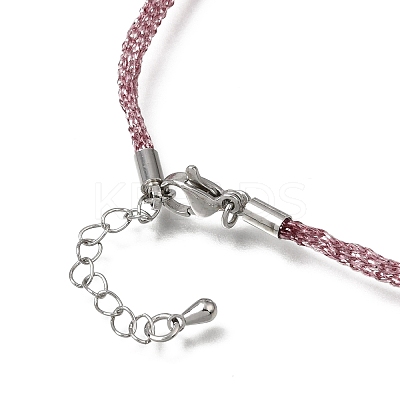 3.5MM Polyester Metallic Cord Braided Cord Necklace Making FB-CBAA152-01P-1