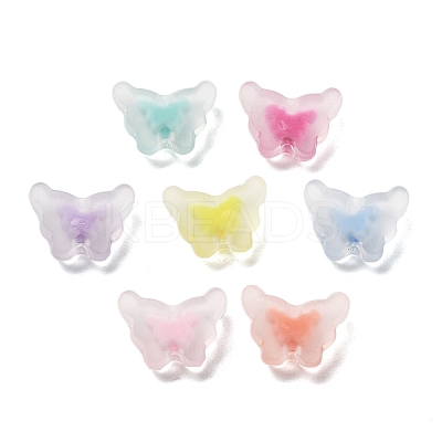 Frosted Transparent Acrylic Beads OACR-A032-23-1