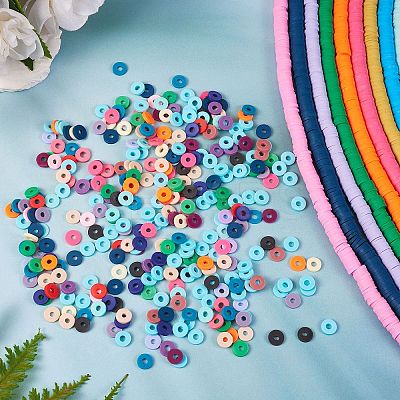 35 Strands 35 Style Handmade Polymer Clay Beads Strands CLAY-SZ0001-78-1