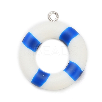 Opaque Resin Pendants RESI-A047-01B-1