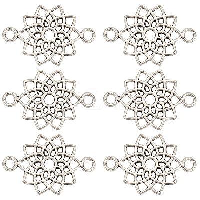 100Pcs Tibetan Style Alloy Connector Charms FIND-SC0006-16-1