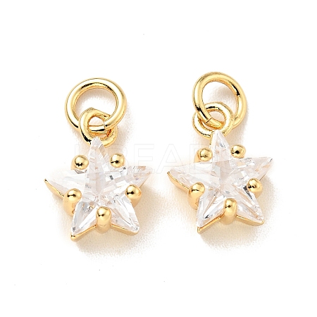 Eco-friendly Brass Micro Pave Cubic Zirconia Pendants X1-KK-D080-44G-01-1