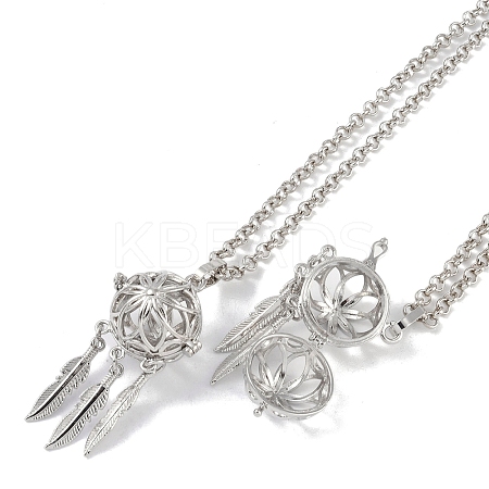 Brass Pendant Necklaces NJEW-G089-14C-P-1