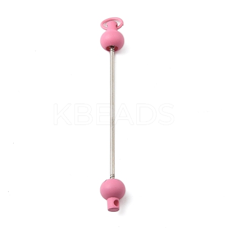 Plastic Beadable Keychain Bar for Jewelry Making DIY Crafts AJEW-C040-01B-1