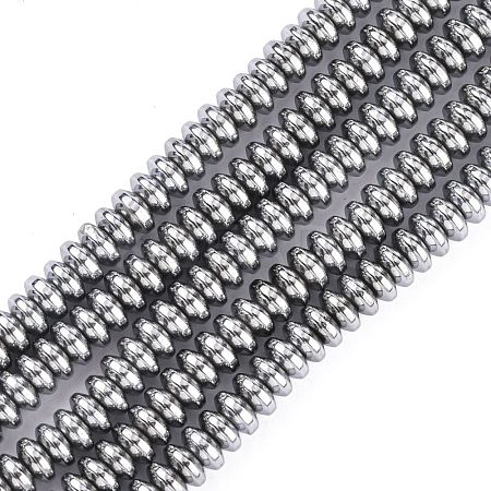 Non-Magnetic Synthetic Hematite Beads Strands G-C124-4x2mm-2-1