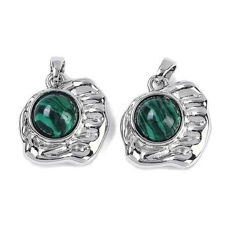 Synthetic Malachite Pendants KK-U043-43P-D-1