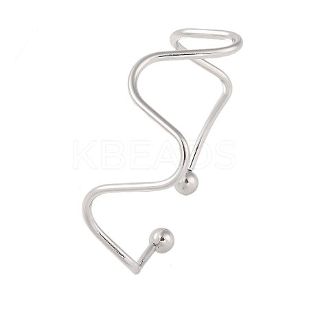 Non-Tarnish 304 Stainless Steel Irregular Circle Open Cuff Bangles STAS-S125-09P-1
