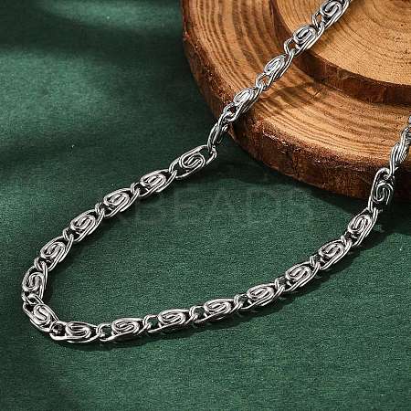 Tarnish Resistant 304 Stainless Steel Lumachina Chain Necklaces NJEW-P226-08P-01-1