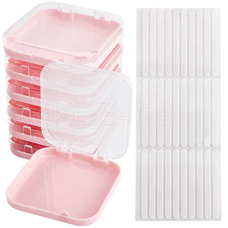 9Pcs Plastic Fake Nail Tips Storage Box CON-SP0001-15A-1