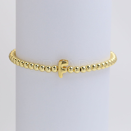 Brass Beaded Stretch Bracelets for Women FS-WG560D0-06-1