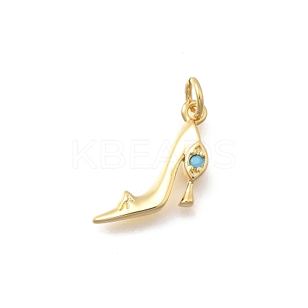 Brass Micro Pave Cubic Zirconia Pendants KK-D431-075B-04-1