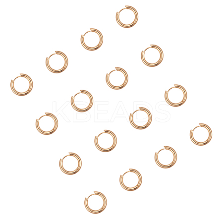 Ion Plating(IP) Ring 304 Stainless Steel Huggie Hoop Earrings EJEW-L158-06G-1