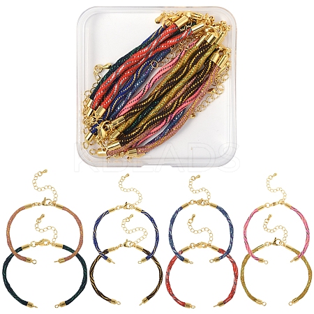 8Pcs 8 Colors Nylon Cord Bracelets MAK-FS0001-05-1