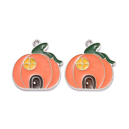 Autumn Theme Alloy Enamel Pendant X-ENAM-B047-02P-1