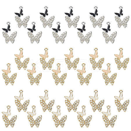 30Pcs 3 Colors Alloy Enamel Pendants FIND-ME0002-09-1
