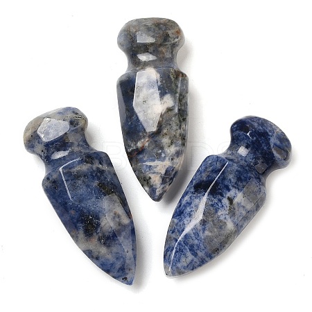 Natural Sodalite Craved Sword Model Ornament DJEW-C019-02H-1