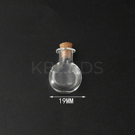 Mini High Borosilicate Glass Bottle Bead Containers BOTT-PW0001-261D-1