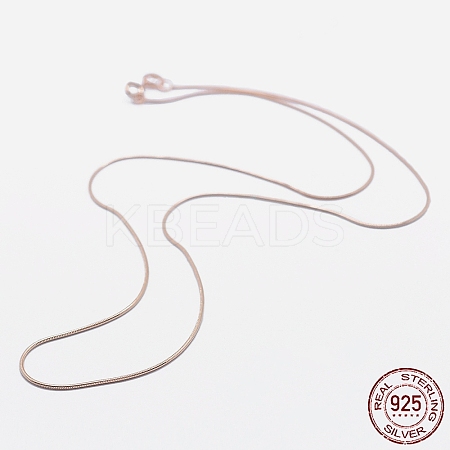 925 Sterling Silver Chain Necklaces STER-F039-10RG-1