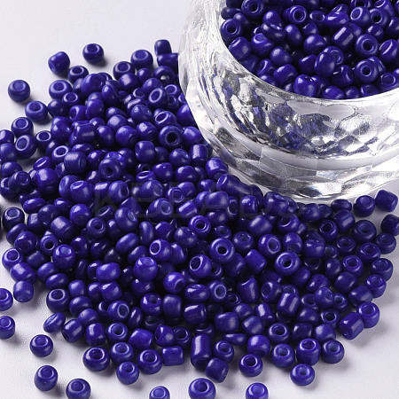 Baking Paint Glass Seed Beads SEED-US0003-3mm-K6-1