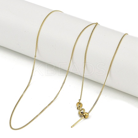 Ion Plating(IP) 304 Stainless Steel Curb Chain Necklaces LS-NJEW-H042-05G-1