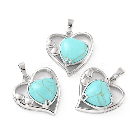 Synthetic Turquoise Pendants G-C236-01H-P-RS-1