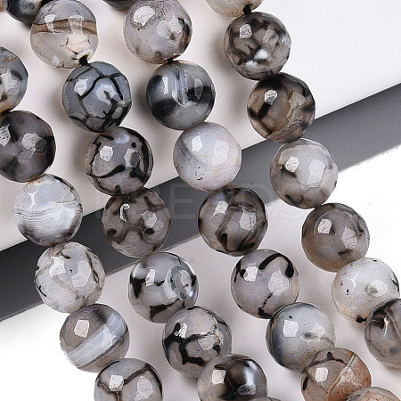 Dyed & Heated Natural Fire Crackle Agate Beads Strands G-N359-01B-04-1