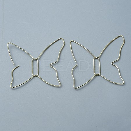 Special Iron Hollow Out Butterfly Dangle Earrings EJEW-WH0011-18G-1
