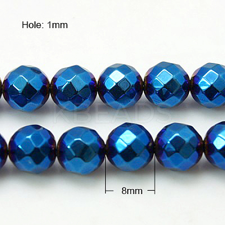 Non-Magnetic Synthetic Hematite Beads Strands G-C018-8mm-1