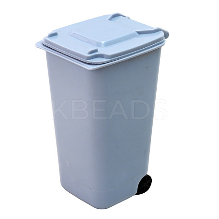 Mini Trash Can Shape Plastic Multi-function Pen & Pencil Holders OFST-PW0004-12C-1