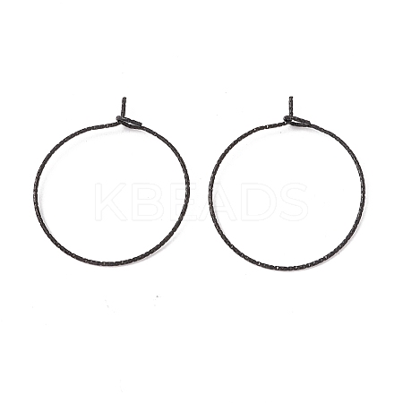 Ion Plating(IP) 316 Surgical Stainless Steel Hoop Earrings Findings X-STAS-D183-02EB-02-1