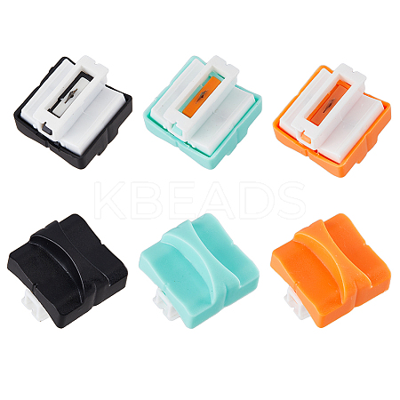 SUPERFINDINGS 6 Boxes 3 Colors Plastic Mini Paper Trimmer Blade Refills AJEW-FH0003-90-1