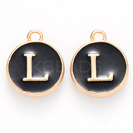 Golden Plated Alloy Charms LS-ENAM-S118-02L-1