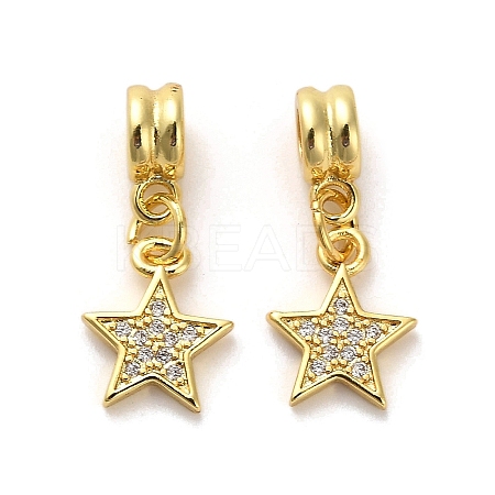 Rack Plating Brass Micro Pave Cubic Zirconia Charms KK-S398-05A-1