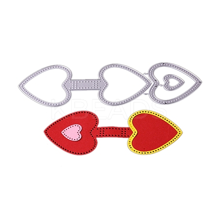 Heart Pendant Carbon Steel Cutting Dies Stencils DIY-M011-37-1
