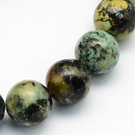 Natural African Turquoise(Jasper) Round Beads Strands LS-G-S181-8mm-1