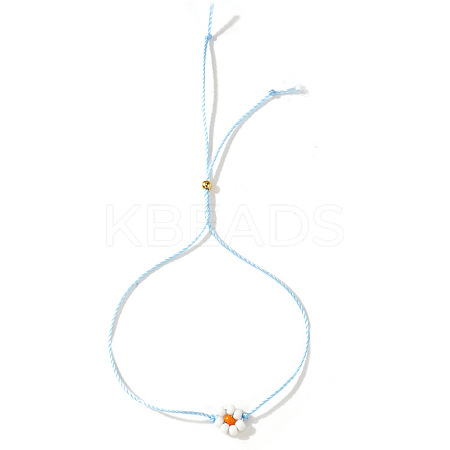 Daisy Charm Glass Seed Bead Slider Bracelets JL6020-8-1