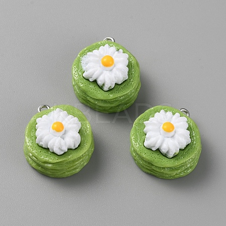 Opaque Resin Imitation Food Pendants RESI-CJC0011-38C-1