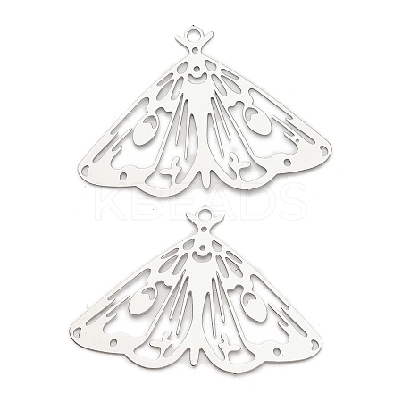 201 Stainless Steel Etched Metal Embellishments Pendants STAS-A113-01P-1