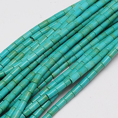 Synthetic Turquoise Beads Strands X-TURQ-G120-4x6mm-13-1