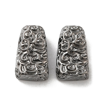 Textured Brass Beads KK-H455-04B-1