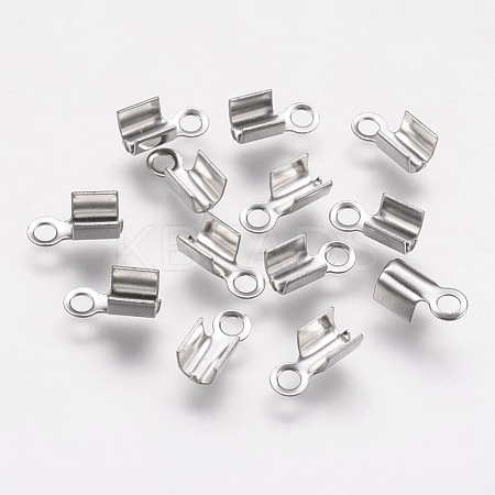Tarnish Resistant 304 Stainless Steel Folding Crimp Ends STAS-K166-12P-1