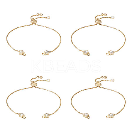 Rack Plating Adjustable Brass Slider Bracelets YS-TAC0001-14G-1