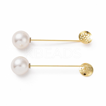 Brass Lapel Pin Base Settings LS-KK-I693-01G-1