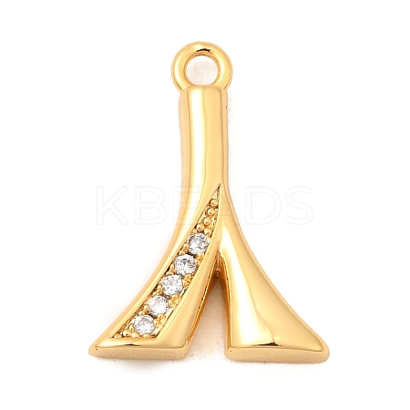 Brass Micro Pave Cubic Zirconia Pendants KK-C117-12G-A-1