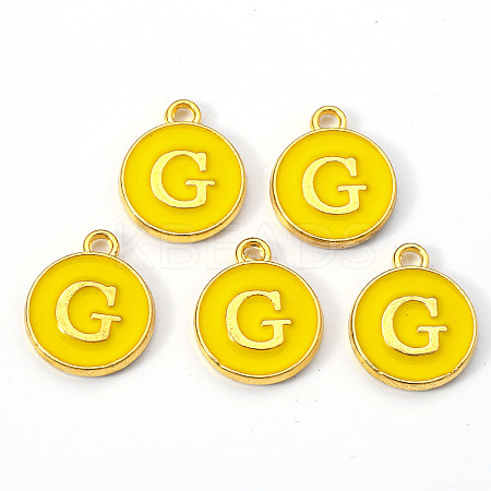 Golden Plated Alloy Enamel Charms LS-ENAM-S118-09G-1