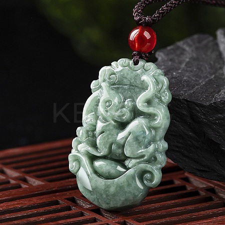 Natural Jadeite Pendant Necklaces G-H306-05-01-1