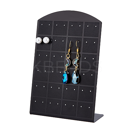 Arch Shaped Acrylic 48-Hole Earring Display Stands EDIS-WH0016-058A-1