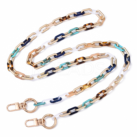 Acrylic Paperclip Paper Bag Decorative Chains HJEW-YW00116-06-1